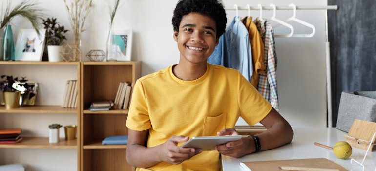 a person thinking about back-to-school storage tips for busy families