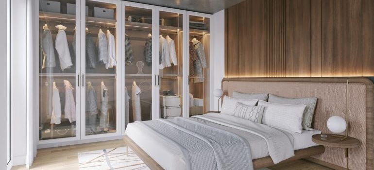 a white bed